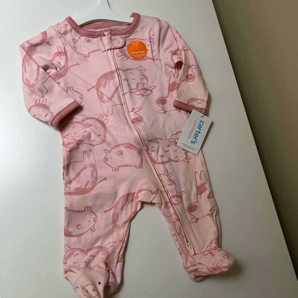 Carter's Pink Pig Pattern Footie